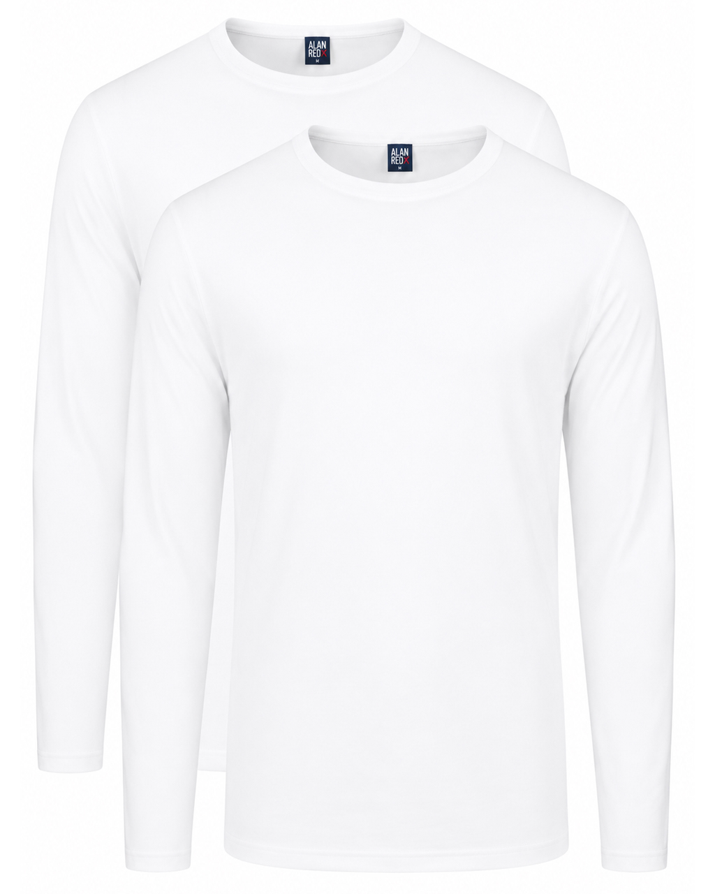 Alan Red T-shirts Virginia lange mouw 2-pack